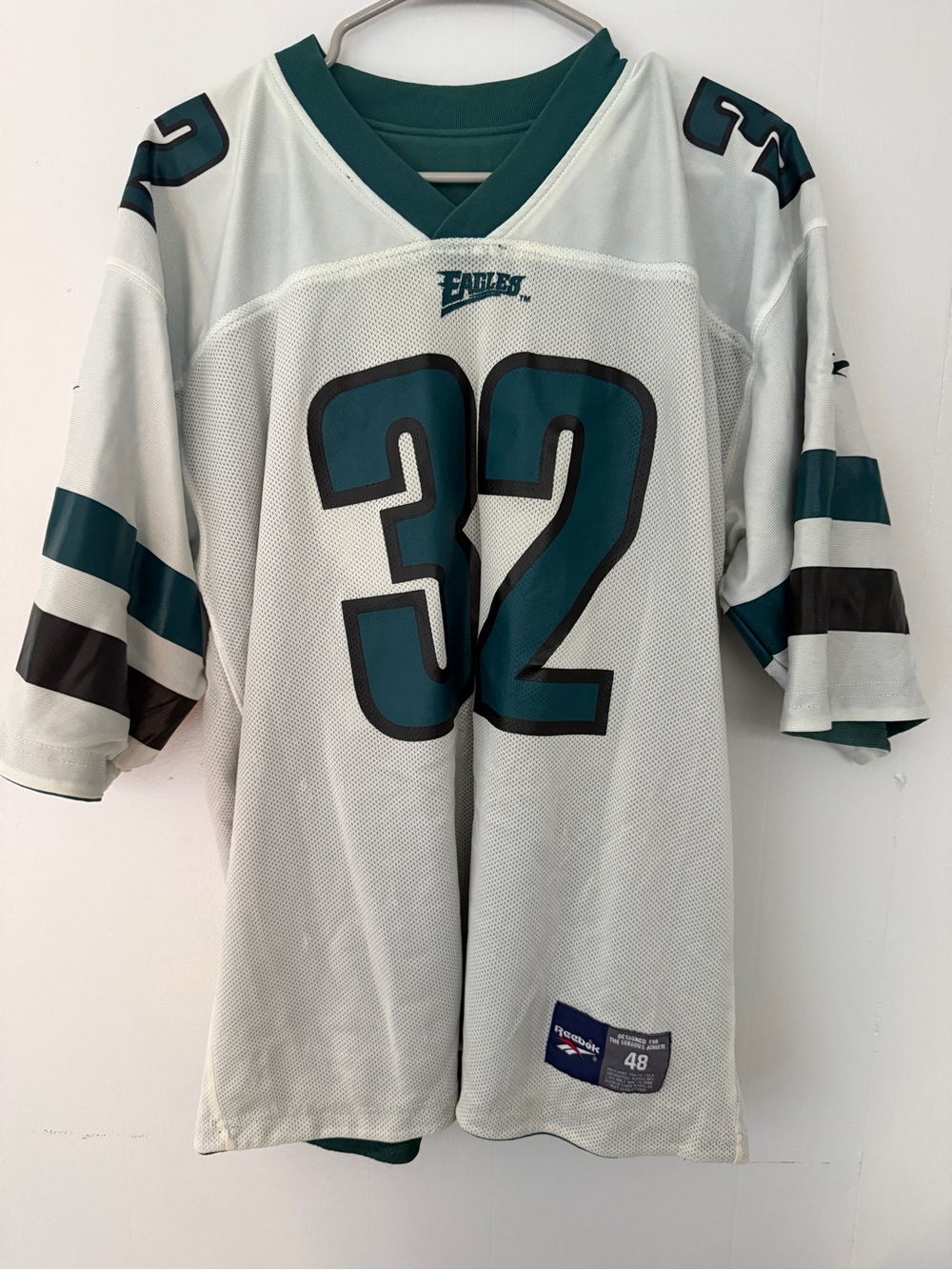 Reebok Philadelphia Eagles #32 White & Teal Football Jersey